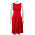 Jessica Howard Women's Rosette Neckline Jersey Dress