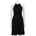 Jessica Howard Women's Gathered Waist Rosette Halter Dress
