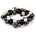 Maddy Emerson Couture Pearl/ Black Onyx Bracelet (8-11 mm)