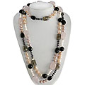 Maddy Emerson Couture Pearl and Gemstone Necklace (9-10 mm)
