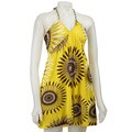 Voile Women's Sunburst Print Halter Dress