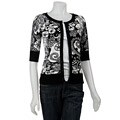 Escio Women's Black Trim Cardigan