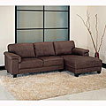 Capri Dark Brown Microsuede Sectional