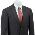 BCBG Attitude Men's Grey/ Blue Stripe Wool 2-button Suit