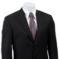BCBG Attitude Men's Charcoal Stripe Wool 2-button Suit