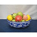 Wide Garland Design Salad/ Pasta Bowl (Tunisia)