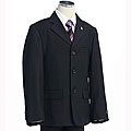 BJK Collection Boy's Solid Black Suit
