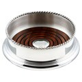 Ginkgo Pewter Wine Stand with Mahogany Coaster