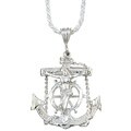 Sterling Silver 24-inch Mariner's Cross Necklace