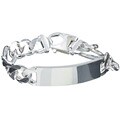 Sterling Silver Men's Italian Figaro ID Bracelet