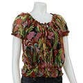 Jonathan Martin Women's Splash Floral Peasant Blouse