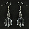 Handmade Clear Quartz Crystal Silver Bead Earrings (Thailand)