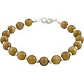 Handmade Silver Bead Gold Tiger's Eye Bracelet (Thailand)