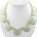 Silver/ Agate 'Bead and Seashell' Necklace (Thailand)