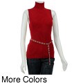 MICHAEL Michael Kors Women's Sleeveless Chain Belt Sweater