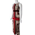Sangria Women's Retro Print Sleeveless Maxi Dress