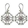 Sterling Silver 'Scintillating' Amethyst Earrings (Indonesia)