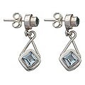 Sterling Silver Blue Topaz 'Insight' Earrings (Indonesia)