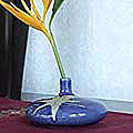 Celadon Ceramic 'Blue Valley Lily' Vase (Thailand)
