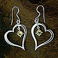 Sterling Silver Citrine 'Bright Hearts' Earrings (India)