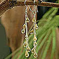Sterling Silver Citrine 'Sunlit Waterfall' Earrings (India)