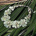 Stainless Steel Pearl/ Prehnite 'Elixir' Necklace (Thailand)