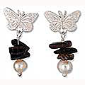 Pearl and Smoky Quartz 'Favorite Memories' Earrings (Mexico)