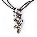 Pearl and Smoky Quartz 'Fascination' Pendant Necklace (Thailand)
