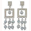 Pearl 'Blue Windows' Chandelier Earrings (Mexico)