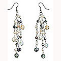 Silver 'Purple Pink Promise' Pearl Waterfall Earrings (Thailand)