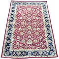 Indo Red/ Beige Wool Rug (2'1 x 3'1)