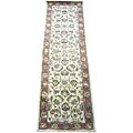 Indo Beige/ Rust Wool Rug (2'6 x 8)