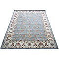 Indo Mahal Light Blue/ Ivory Rug (8' x 11')