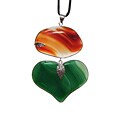 Tibetan Silver Agate Heart-shape Necklace (China)