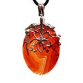 Silver-alloy/ Agate Pendant Necklace (China)