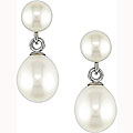 Sterling Silver White FW Pearl Earrings (8-8.5 mm) (Case of 6)