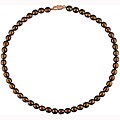 Brown Freshwater Rice Pearl Necklace (7-7.5 mm) (Case of 6)