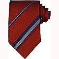 Gucci Men's Red Diagonal Stripe Silk Tie