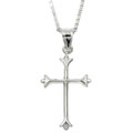 Sterling Silver 18-inch Polished Cross Necklace