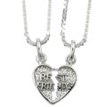 Sterling Silver 'Best Friend' Charms Necklace