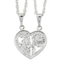 Sterling Silver Best Friend Charm Necklace