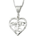 Sterling Silver 'Sweet 16' Heart Necklace