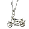 Sterling Silver 20-inch Motorcycle Necklace