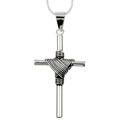 Sterling Silver 24-inch Wire-wrapped Cross Necklace