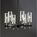 Glass/ Metal 24-inch 6-light Chandelier