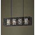 Etched Metal Deco 39-inch Wide Chandelier
