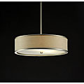 Metal-rimmed White 20-inch Chandelier