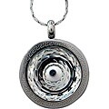 Stainless Steel and Faceted Glass Necklace