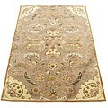 Turkish Oushak Beige/ Olive Rug (5'3 x 8'2)