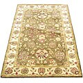 Indo Mahal Gold/ Beige/ Red Rug (5'3 x 8'2)